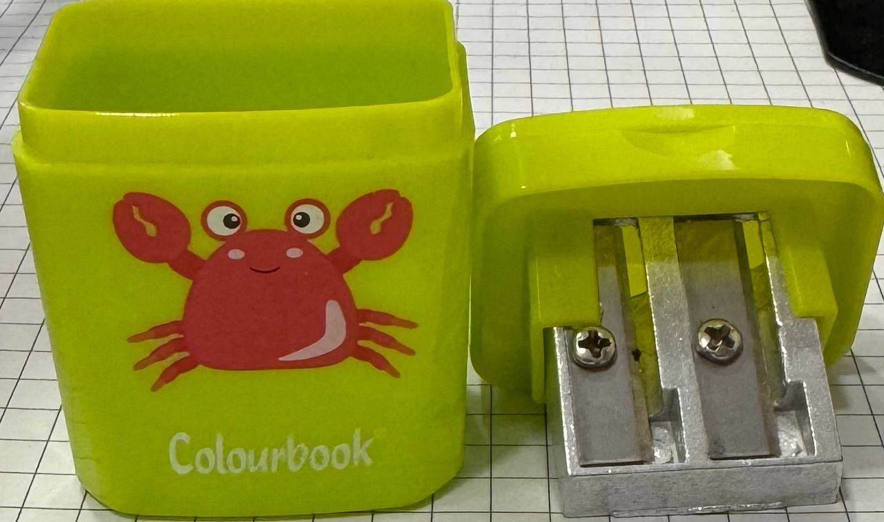 Temperamatite 2 fori con serbatoio granchio verde by CLBK