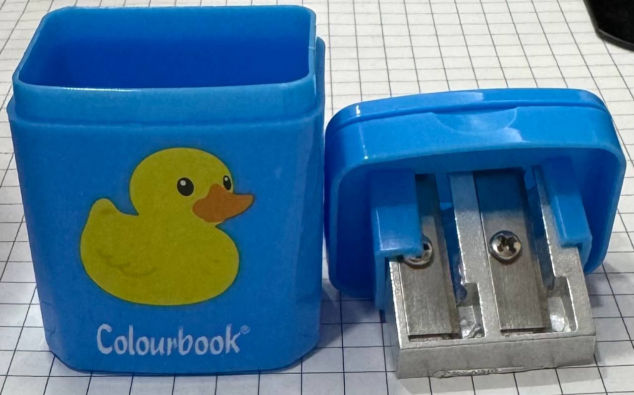 Temperamatite 2 fori con serbatoio azzurro paperotto by CLBK