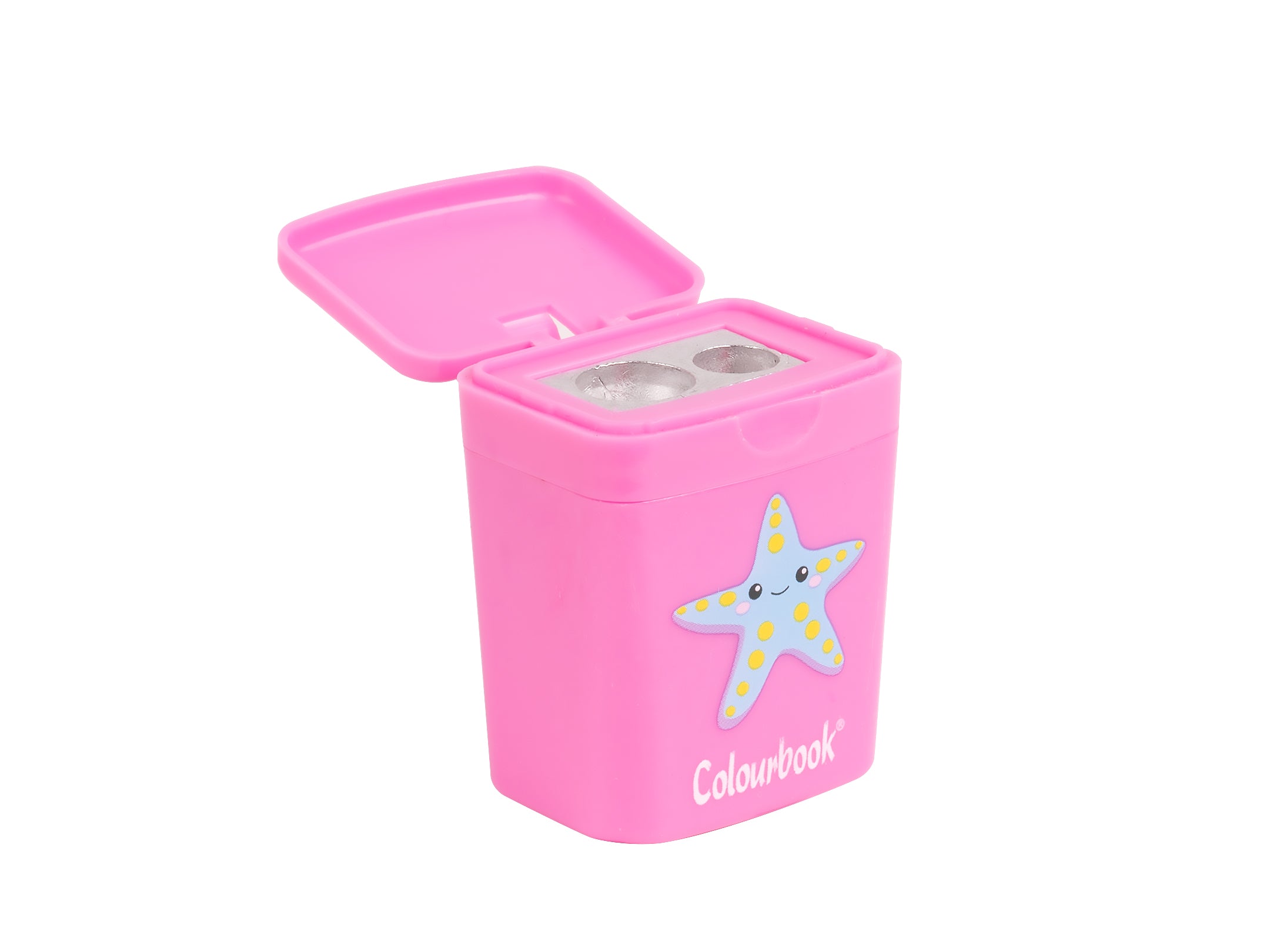 Temperino con serbatoio 2 fori stella marina rosa by CLBK