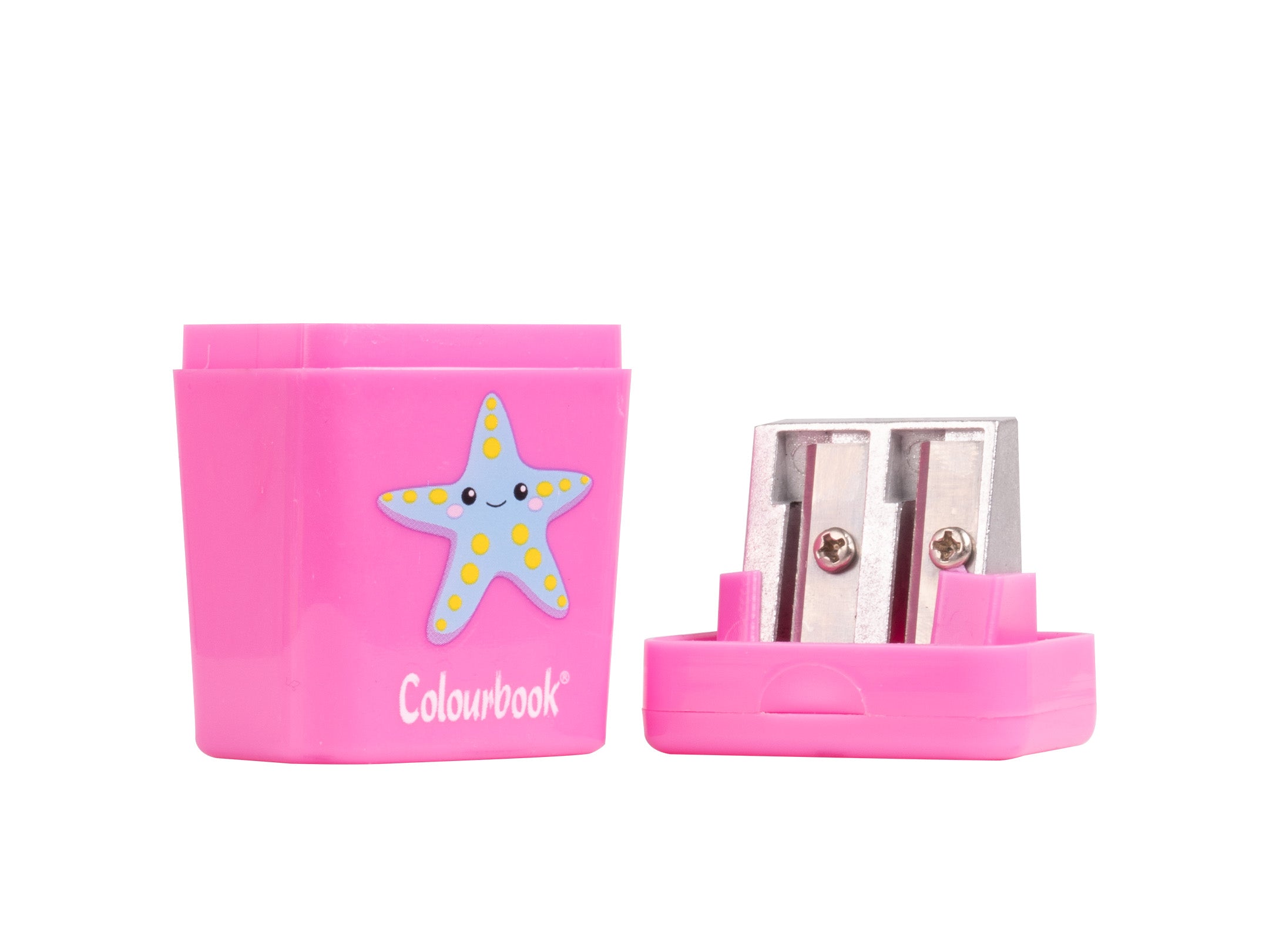 Temperino con serbatoio 2 fori stella marina rosa by CLBK