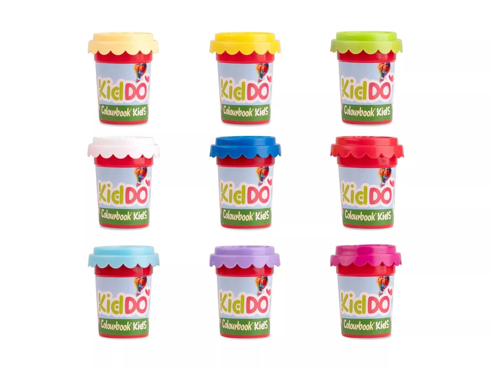 Set 9 vasetti plastilina KidDO’ Con Stampini Animaletto