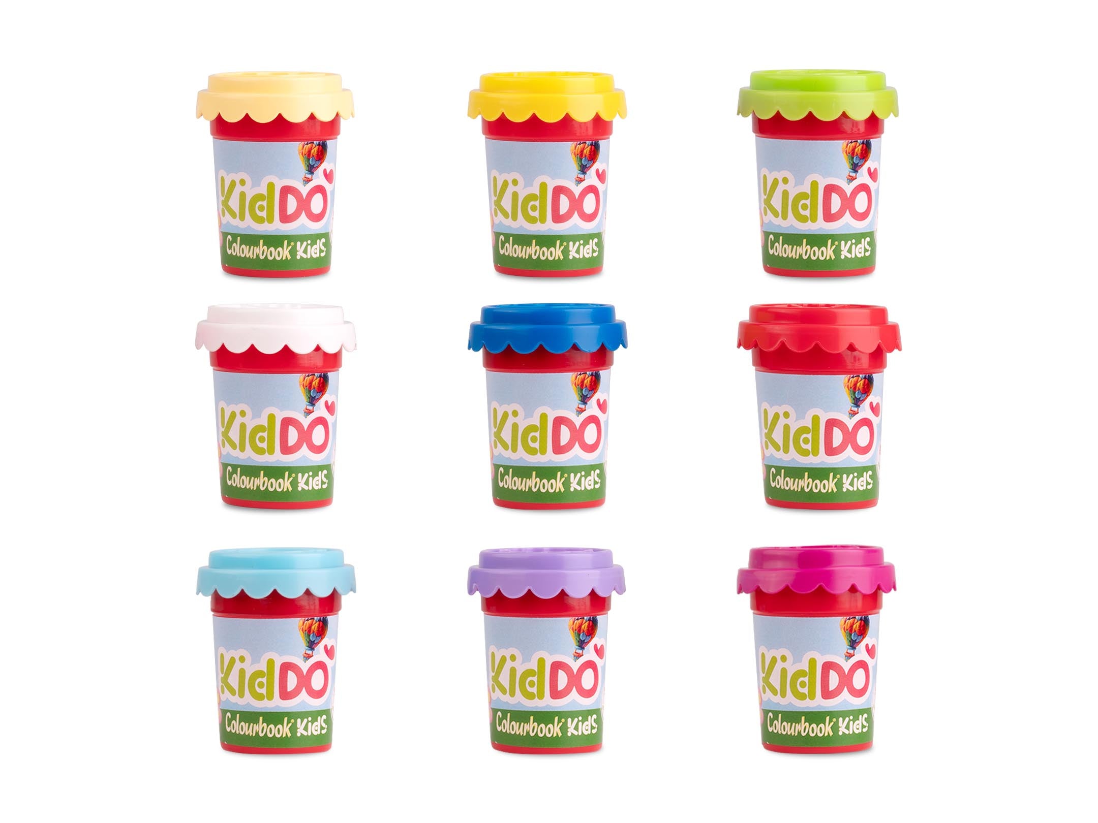 Set 9 vasetti plastilina KidDO’ Con Stampini Animaletto