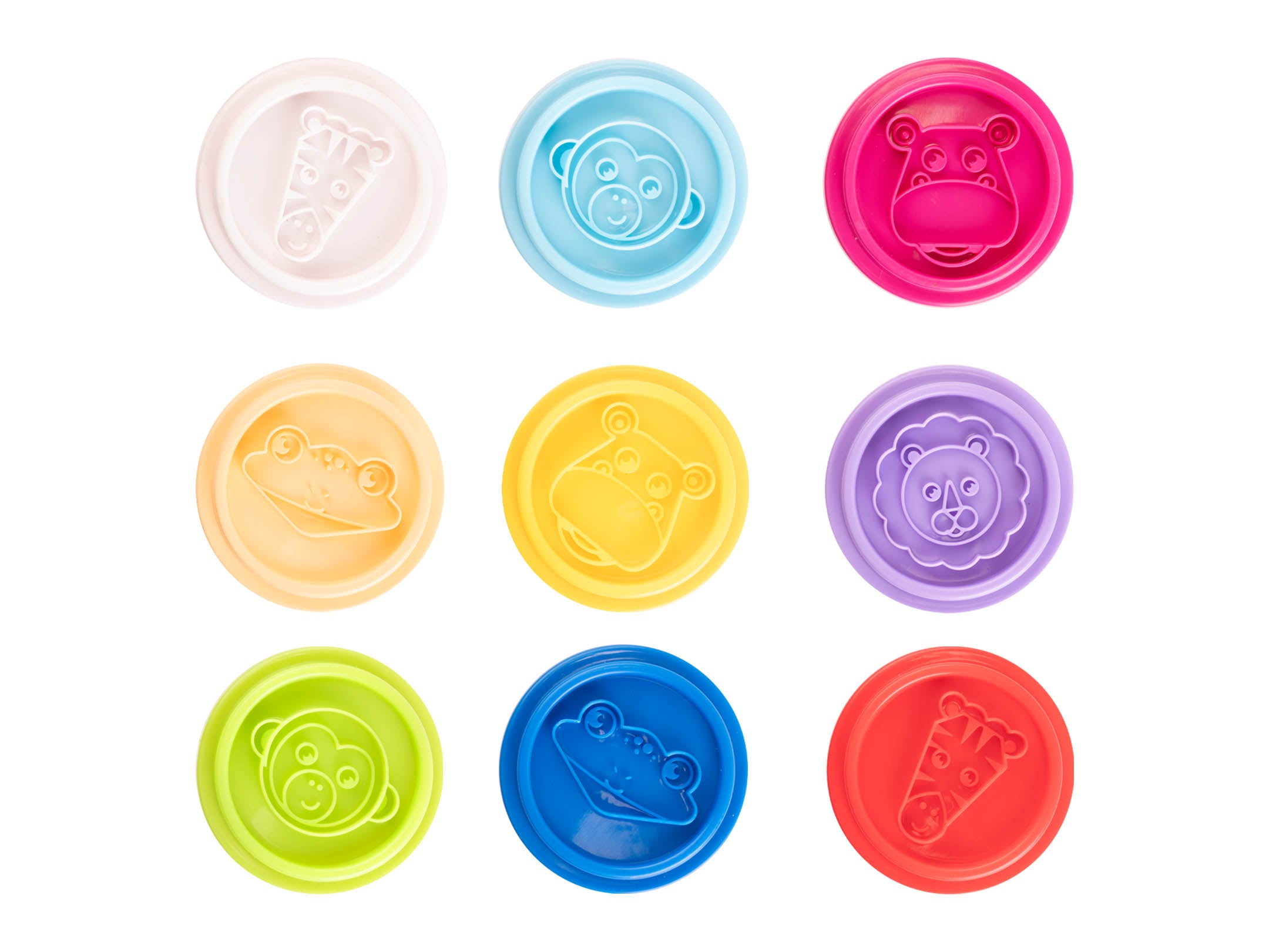 Set 9 vasetti plastilina KidDO’ Con Stampini Animaletto