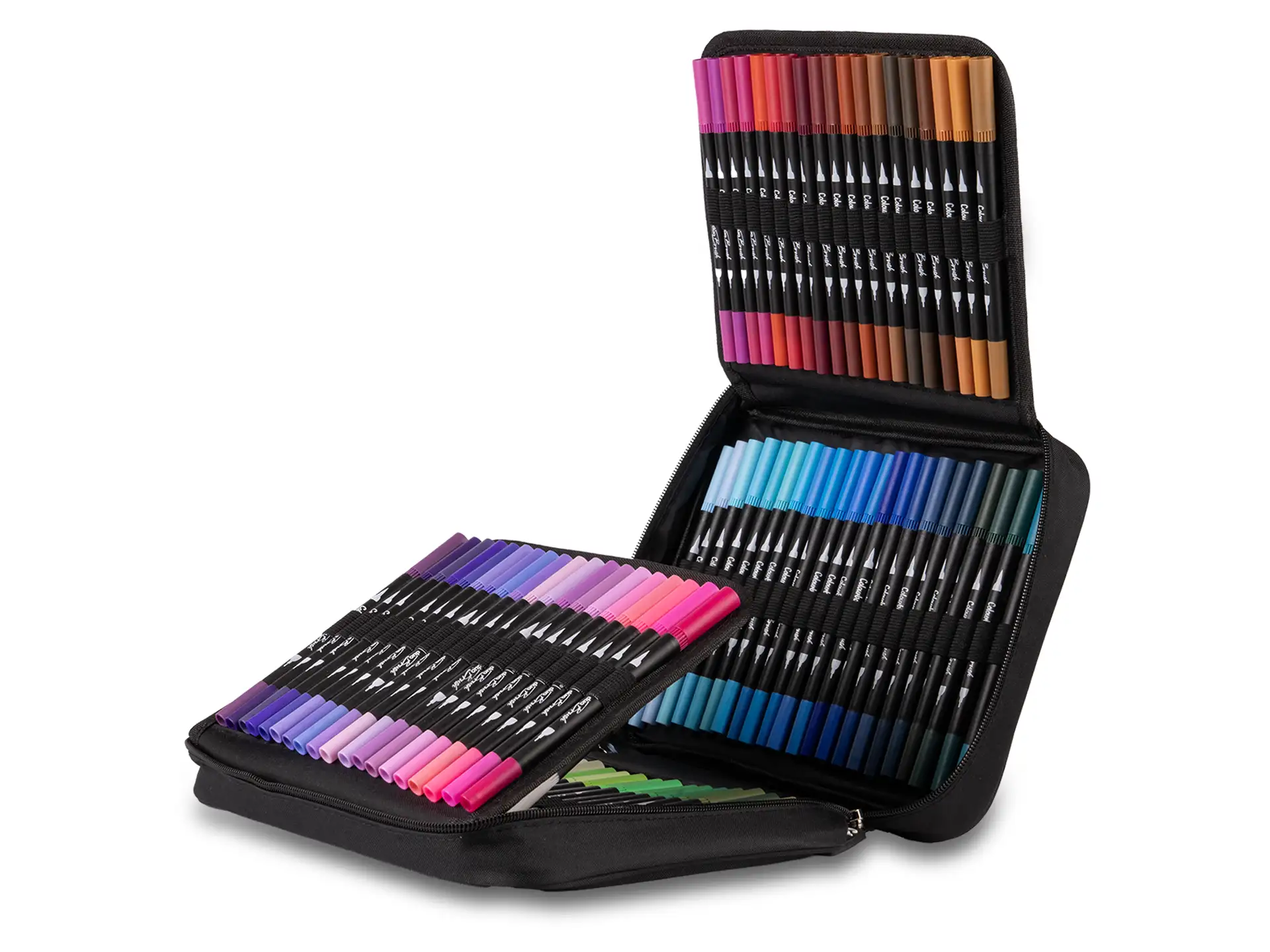 Valigetta 120 pennarelli - Duo Brush Black By Colourbook