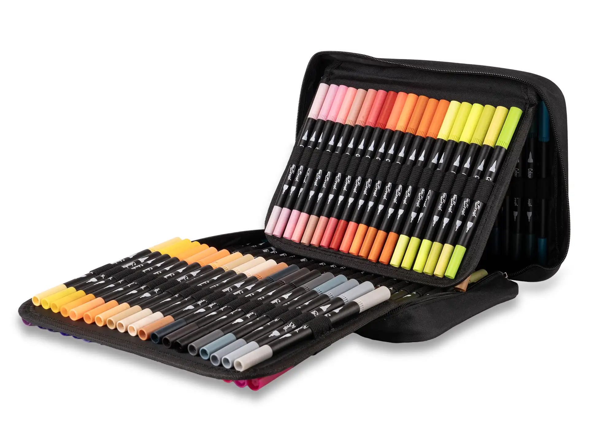 Valigetta 120 pennarelli - Duo Brush Black By Colourbook