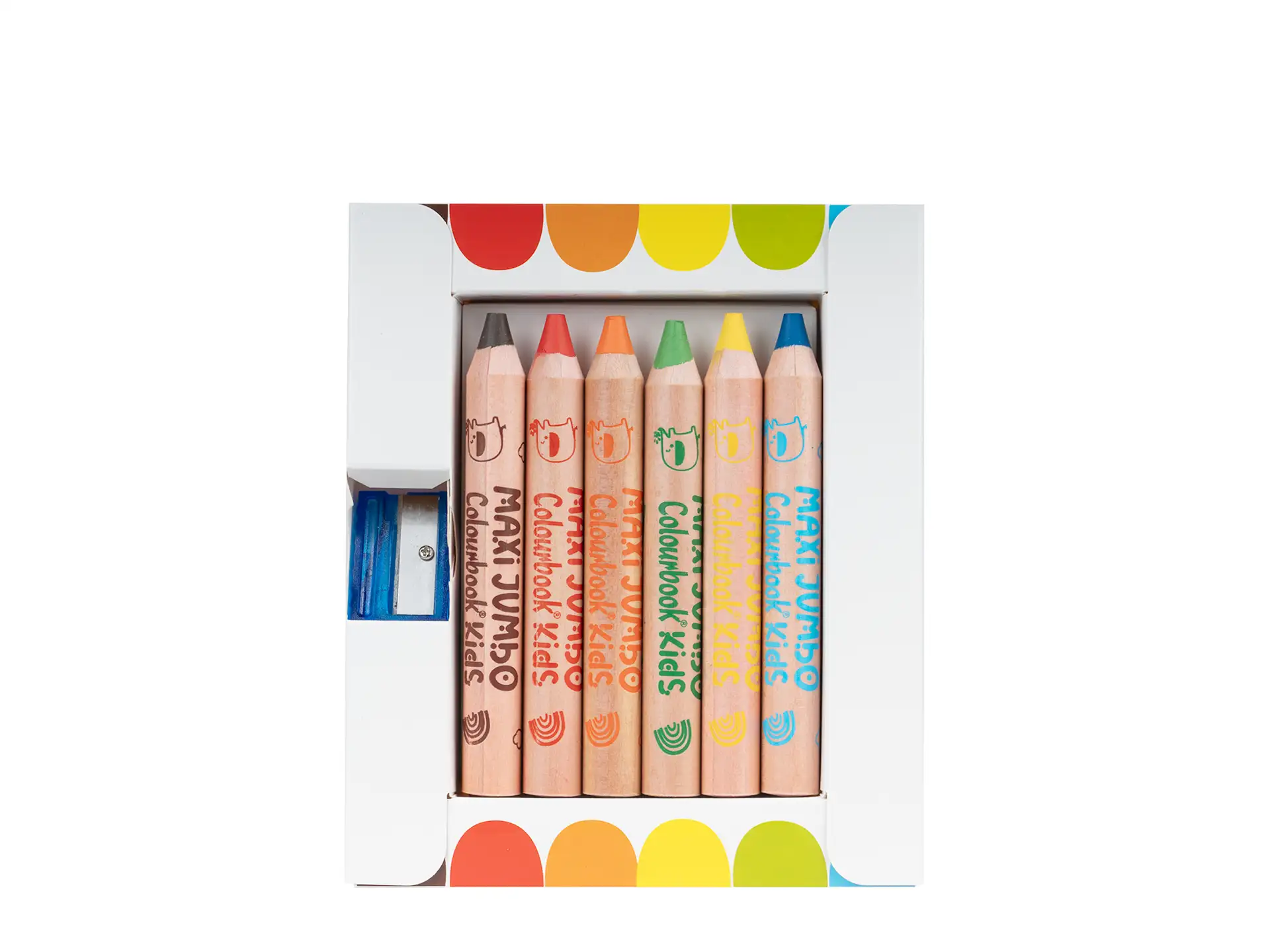 Set 6 matite colorate Maxi Jumbo 3 in 1 By Colourbook