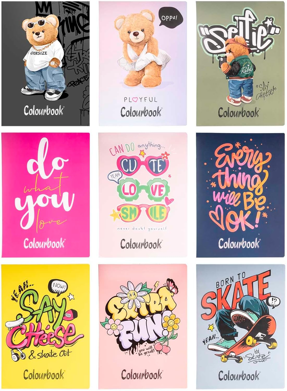 CF 10 Quaderno A4 plus Funny and bears 100gr Colourbook - C