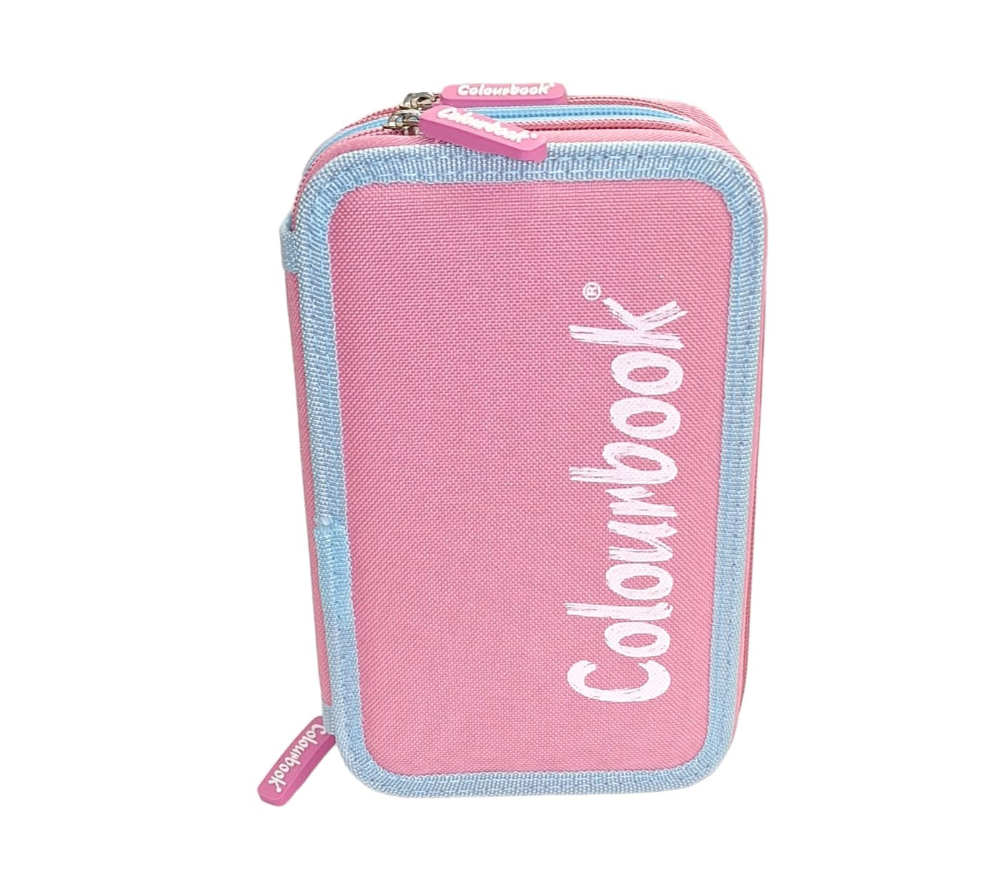 Astuccio 3 zip bicolor Rosa