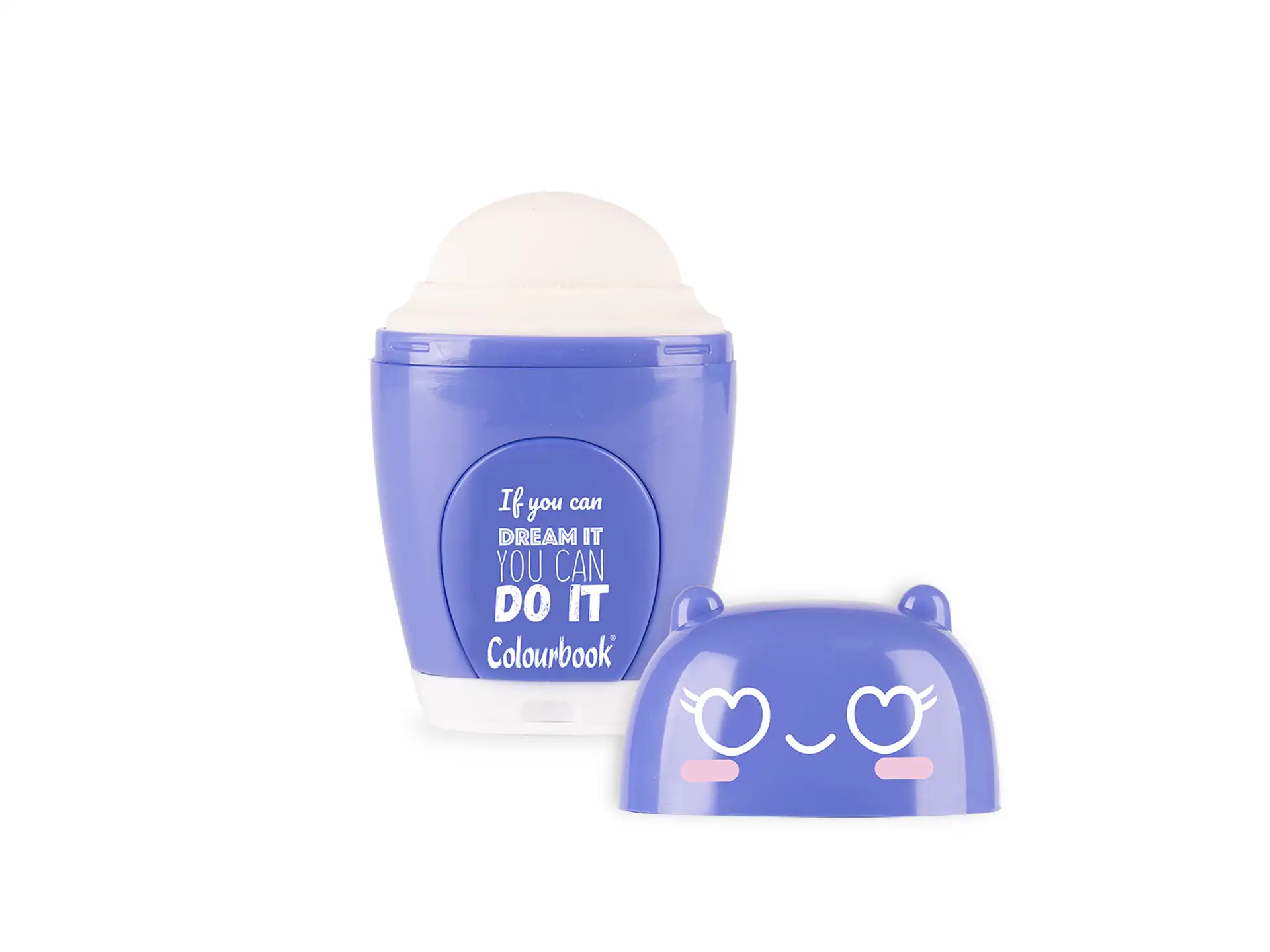 Temperamatite 2 fori con gomma Loola Abstract - Blu