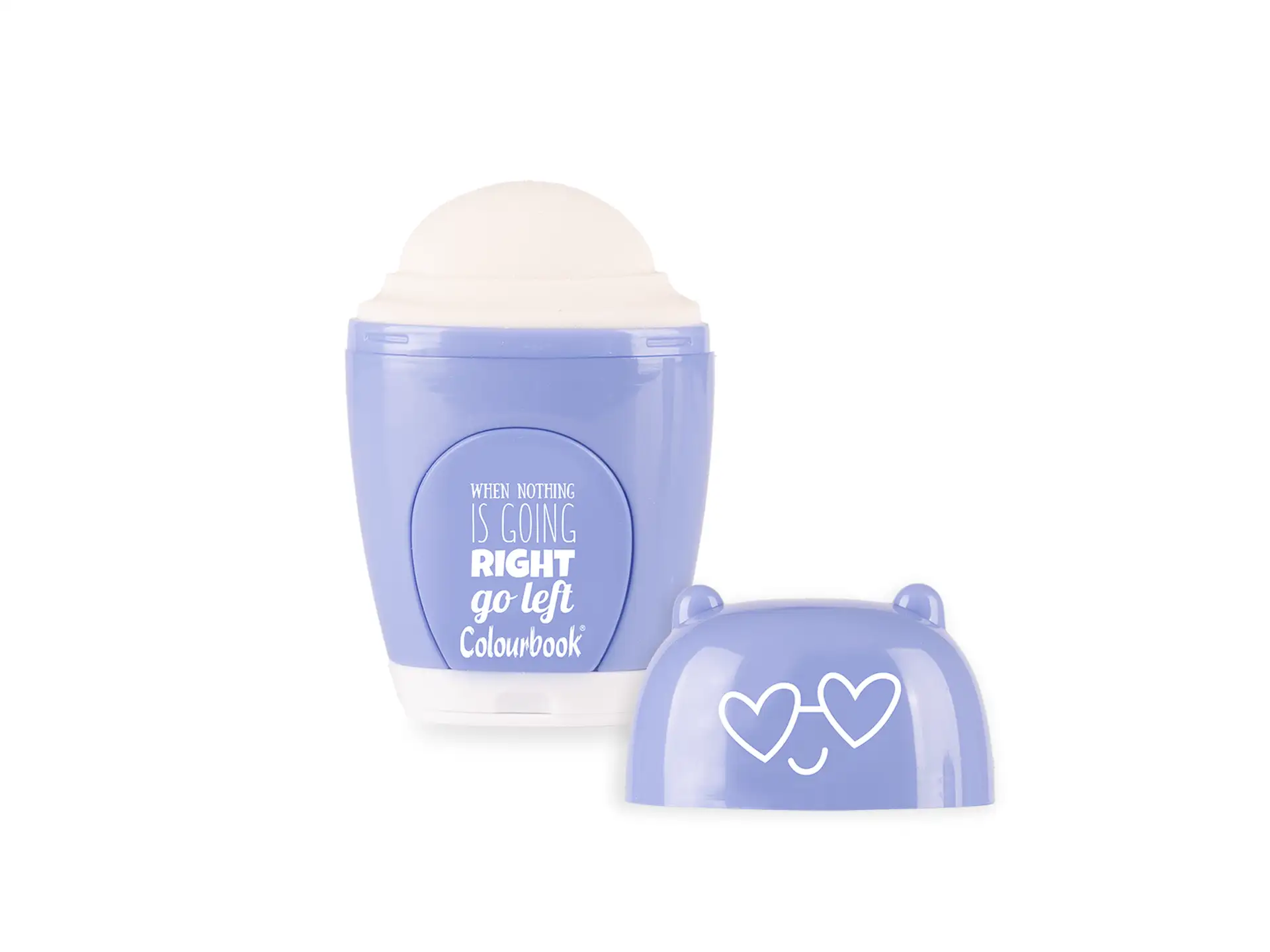 Temperamatite 2 fori con gomma Loola Abstract - Viola