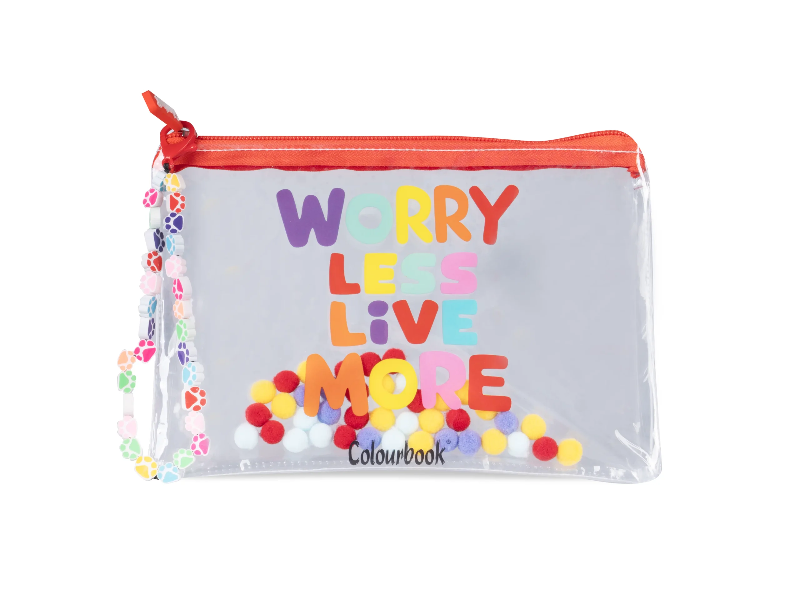 CLBK Pochette trasparente Soft Bubbles Worry Less Live More