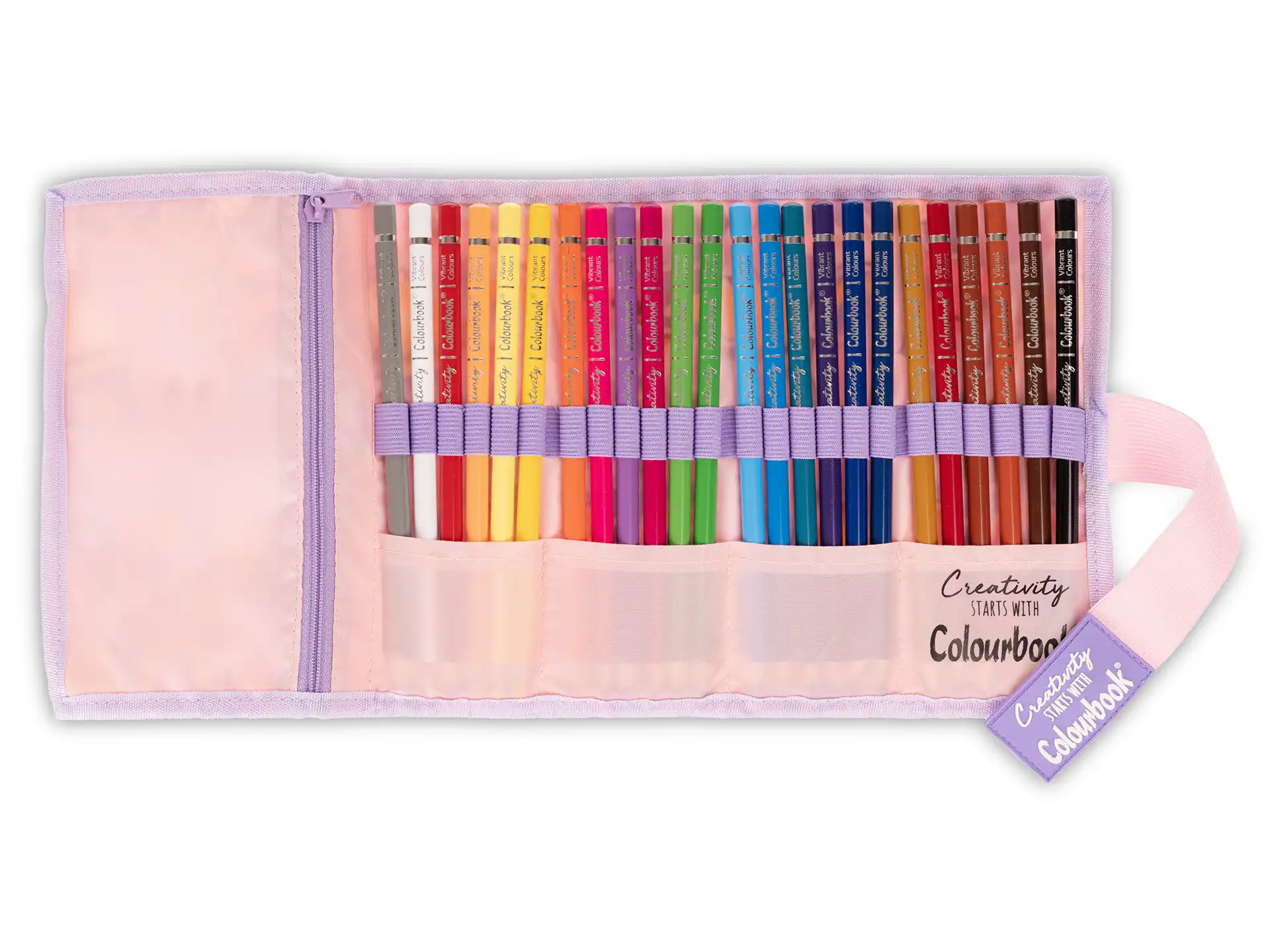 Colourbook Astuccio a rotolo Creativity 24 pastelli - Cute