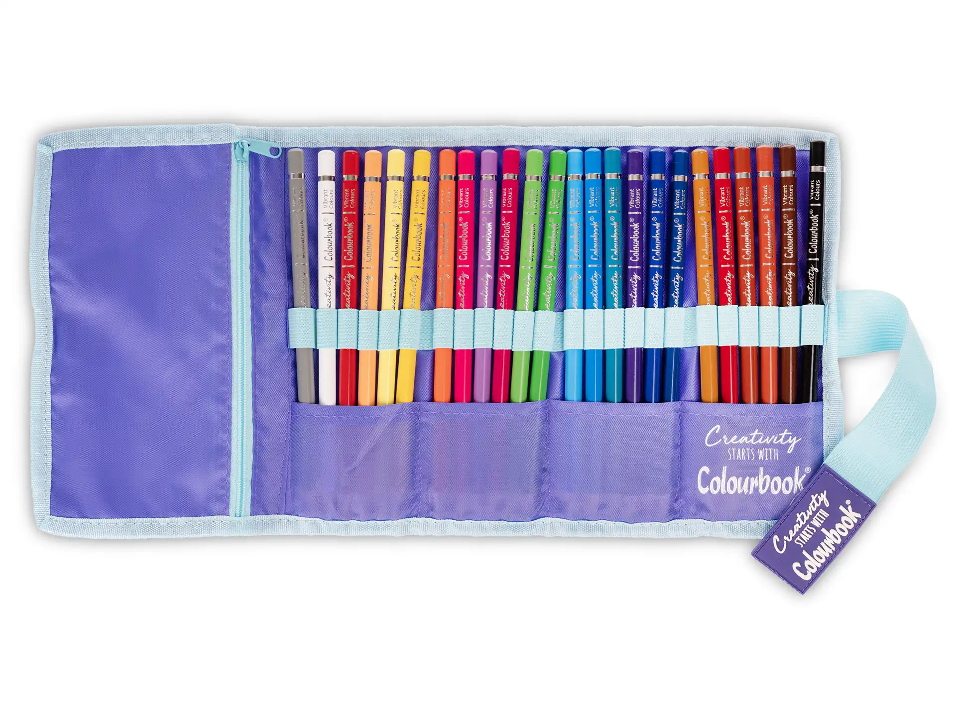 Colourbook Astuccio a rotolo Creativity 24 pastelli - Light