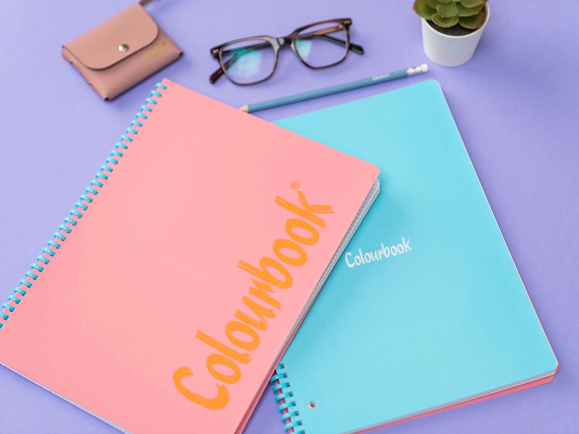 Quaderno A4 con spirale Soft – Quadretti 5mm - Rosa