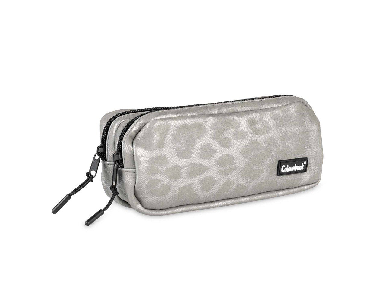 Colourbook Astuccio due scomparti Zahara - Grigio