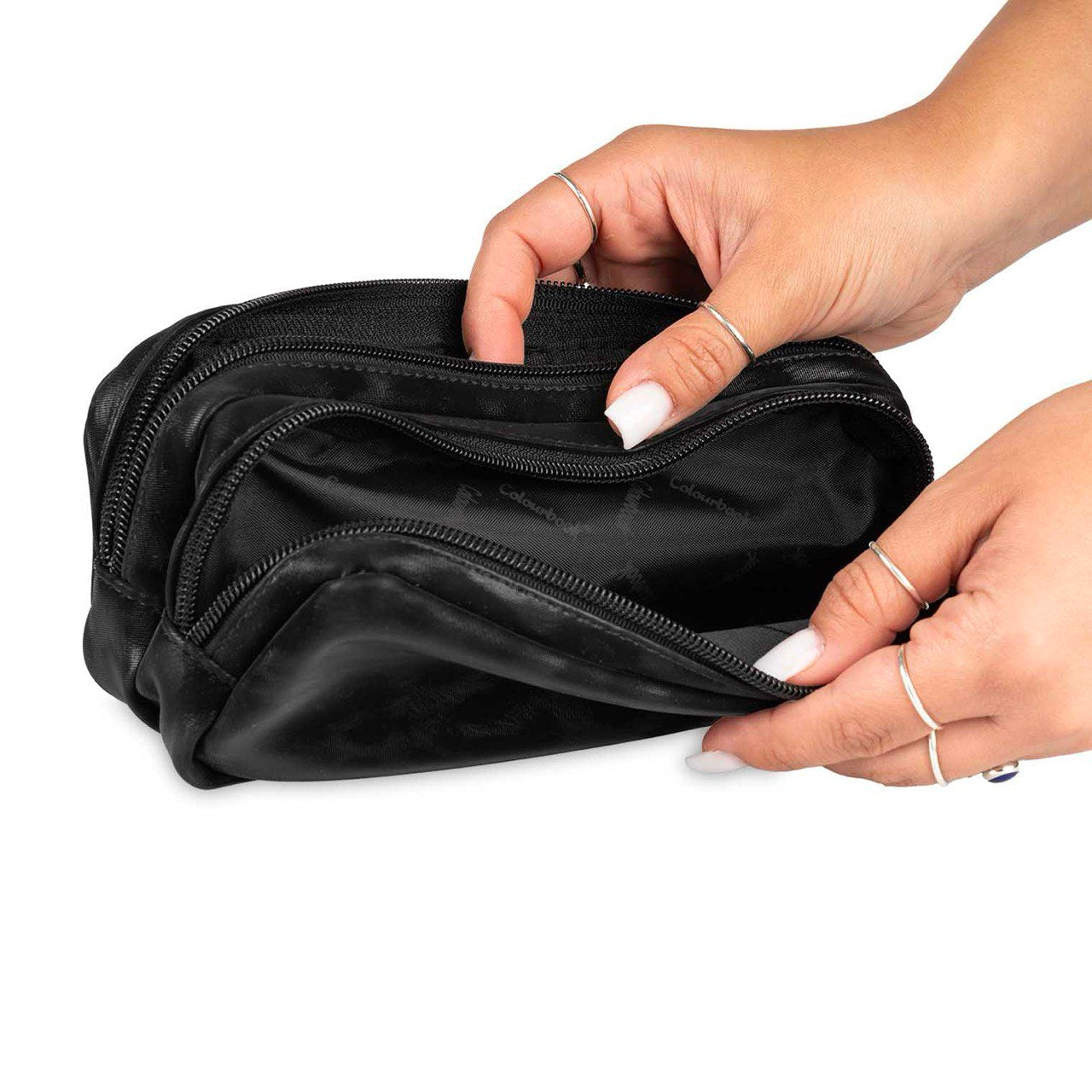 Colourbook Astuccio due scomparti Zahara - Nero