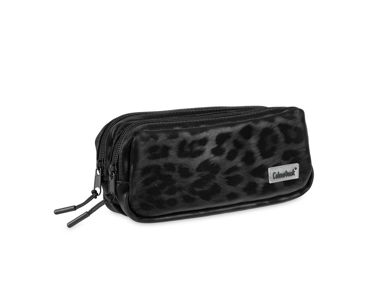 Colourbook Astuccio due scomparti Zahara - Nero