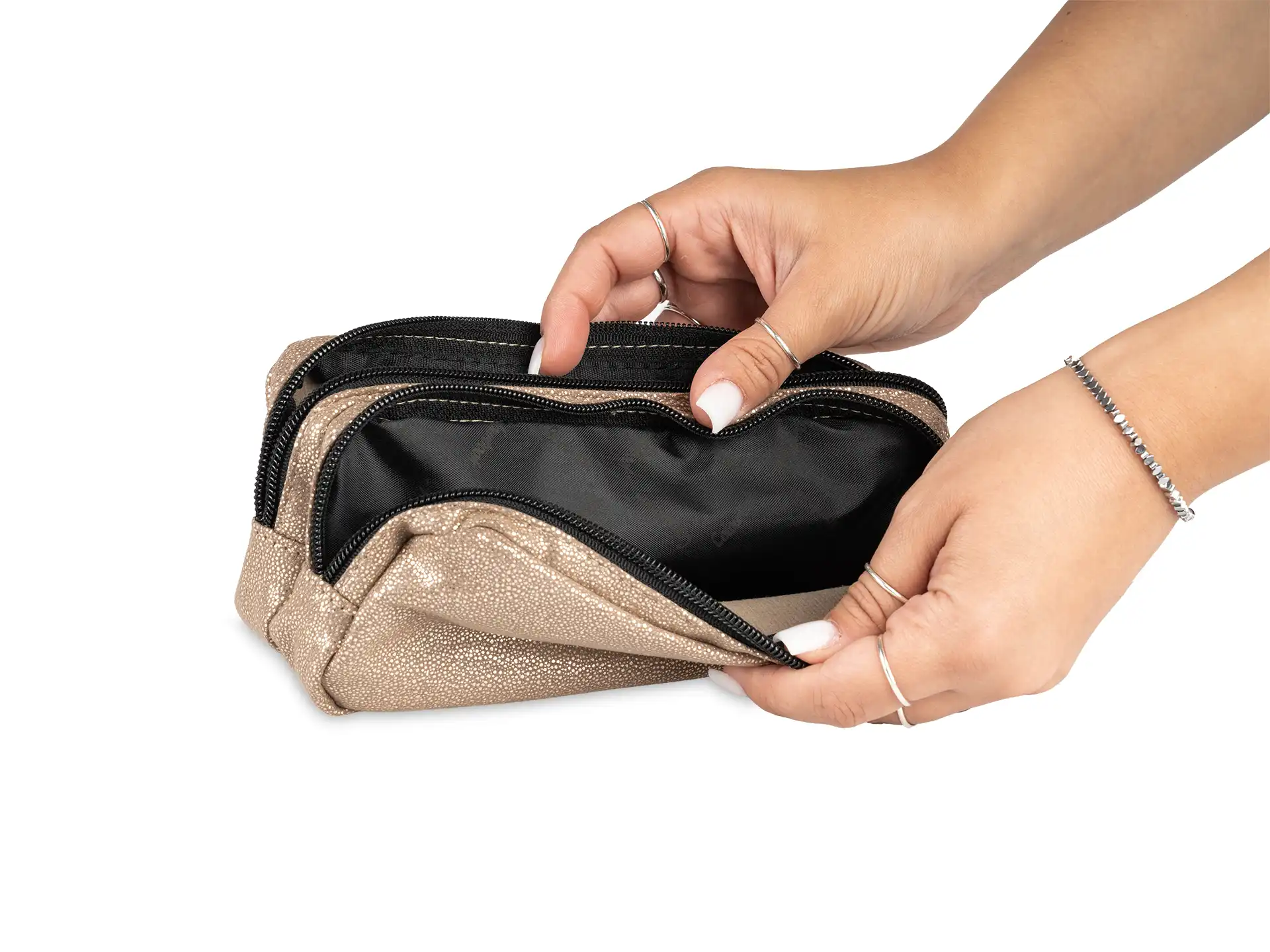 Colourbook Astuccio due scomparti Prisma - Oro