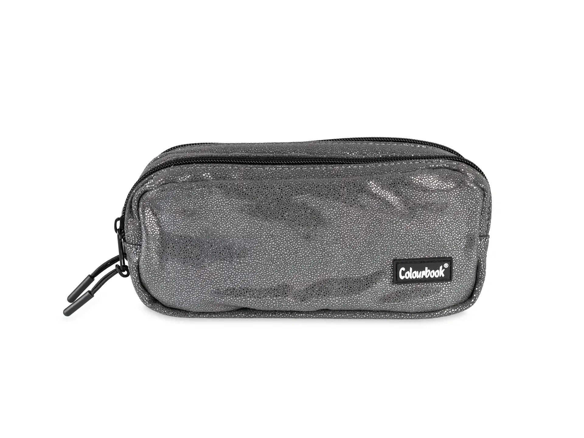 Colourbook Astuccio due scomparti Prisma - Argento