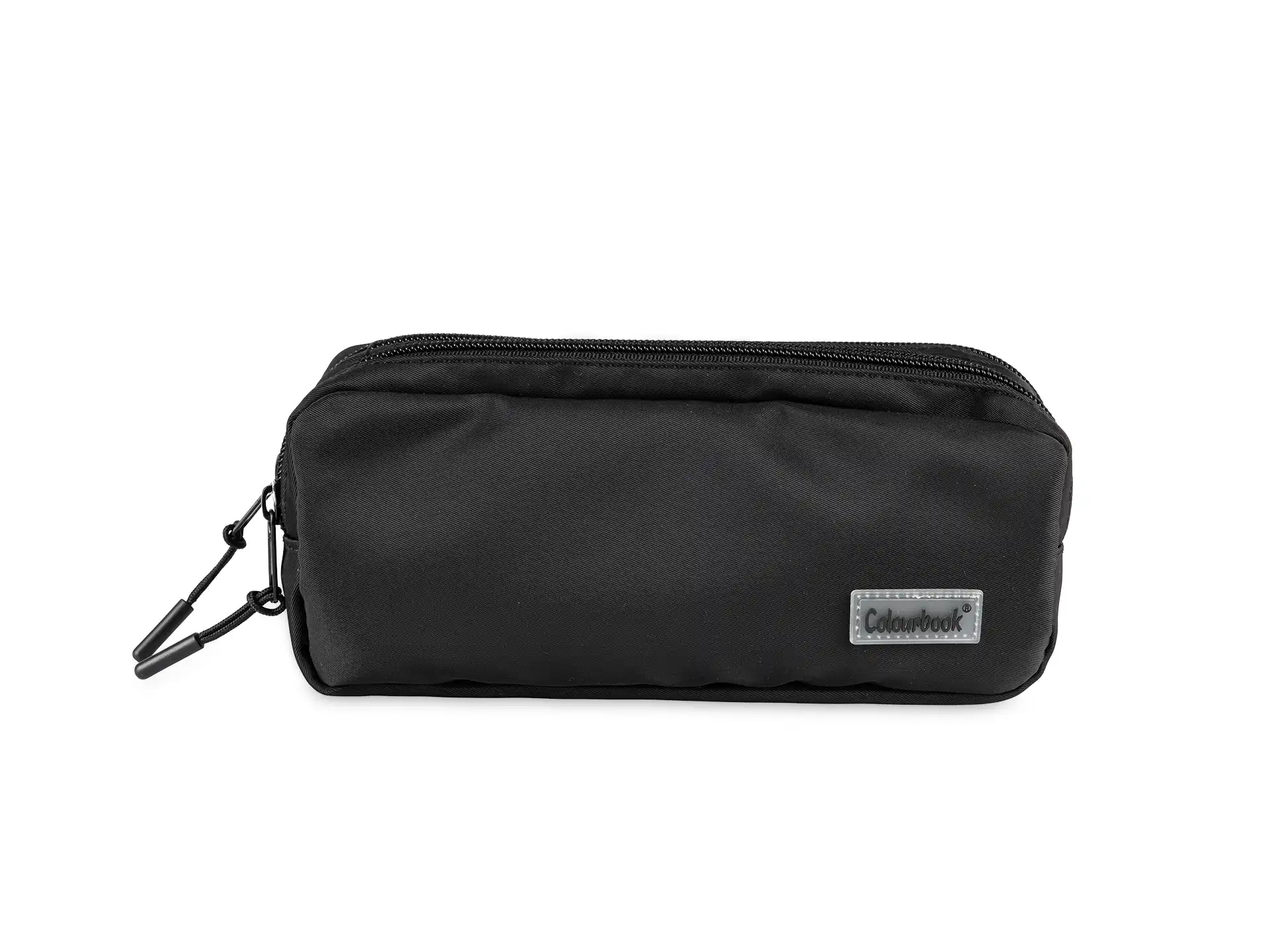 Colourbook Astuccio due scomparti Satin - Nero