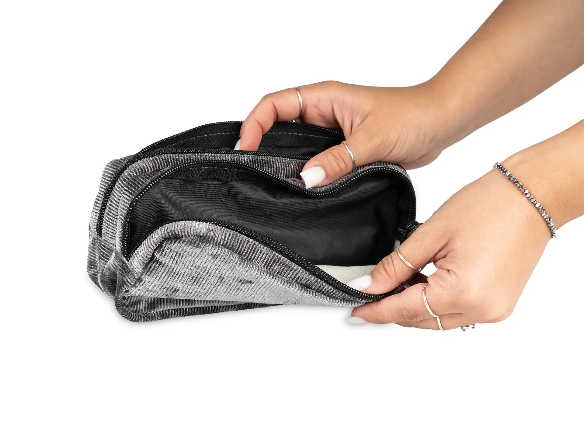 Colourbook Astuccio due scomparti Velar - Grigio