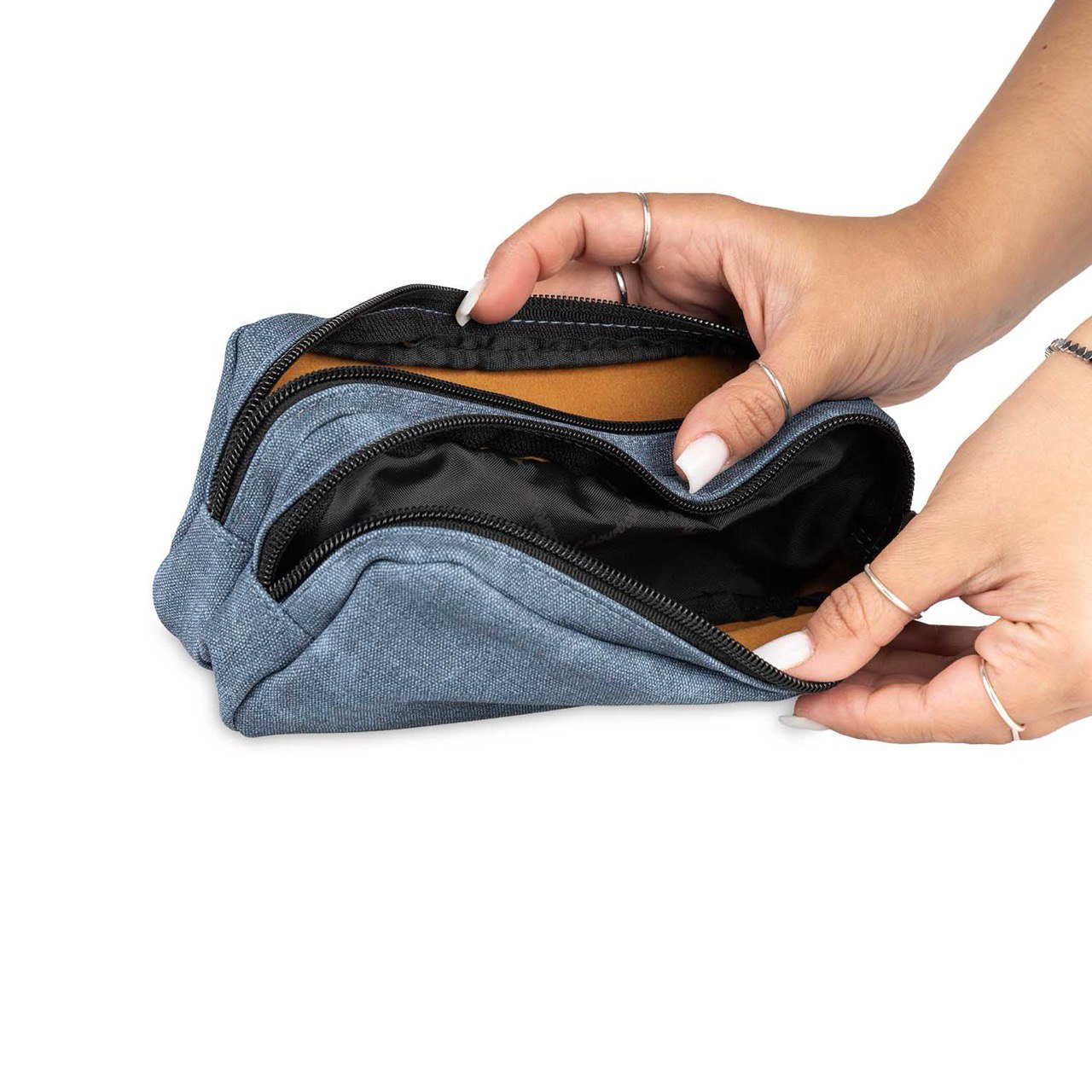 Colourbook Astuccio due scomparti Spira - Blue