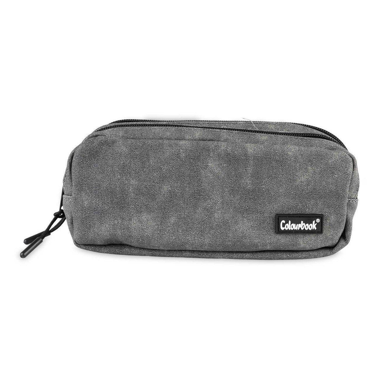 Colourbook Astuccio due scomparti Spira - Grigio