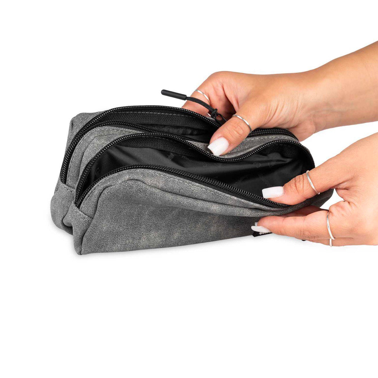 Colourbook Astuccio due scomparti Spira - Grigio