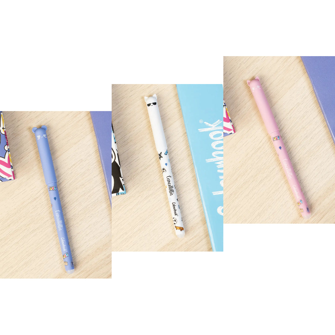 Penna gel cancellabile Cancellotta Abstract - Inchiostro Blu