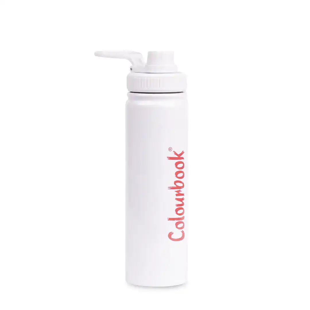 Borraccia termica con beccuccio 650ml Colour Trek - Bianco