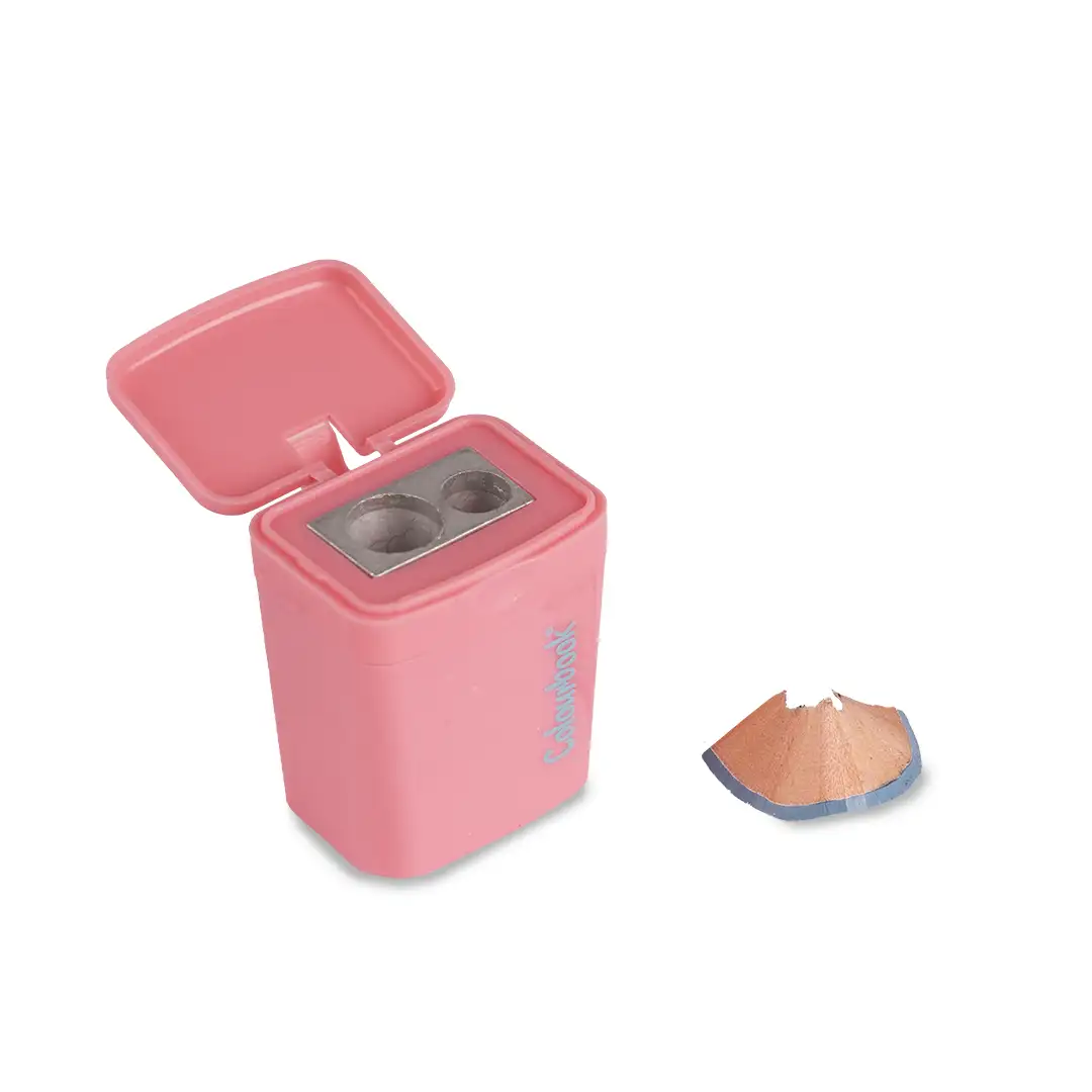 Temperamatite con serbatoio 2 fori - Rosa