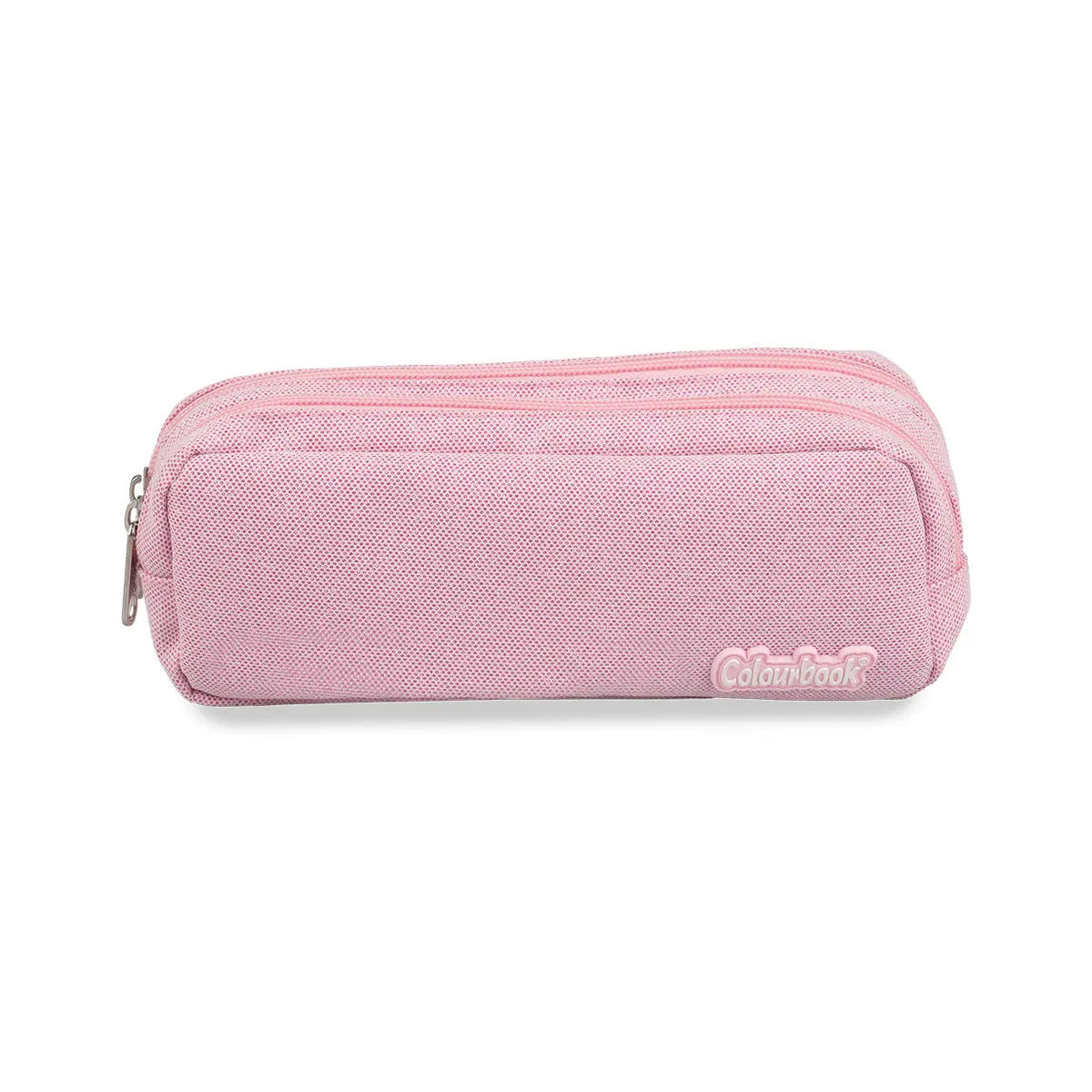 Astuccio 2 zip Glitter - Rosa