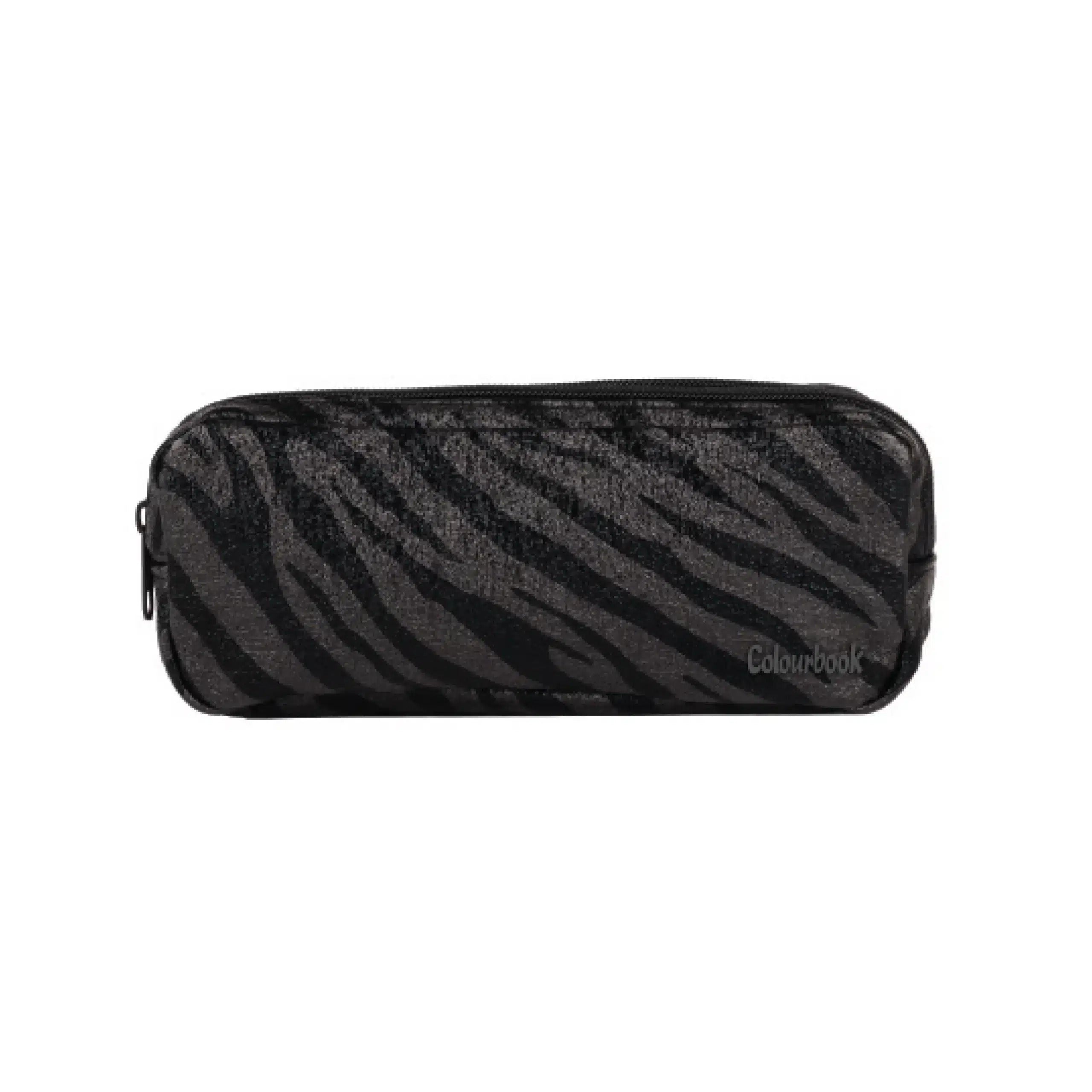 Astuccio 2 zip Nero Assoluto - Black Tiger