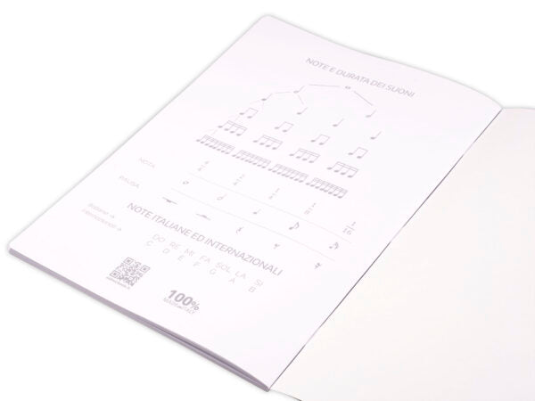 CF 10 PZ Quaderno di musica A4 Verde Fluo