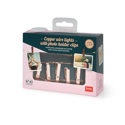 Filo di Luci Decorative con Clip Portafoto