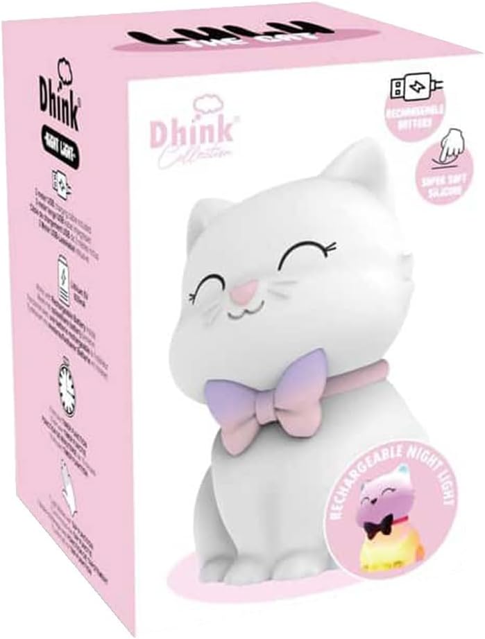 DHINK - Luce notturna ricaricabile LED - Gatto