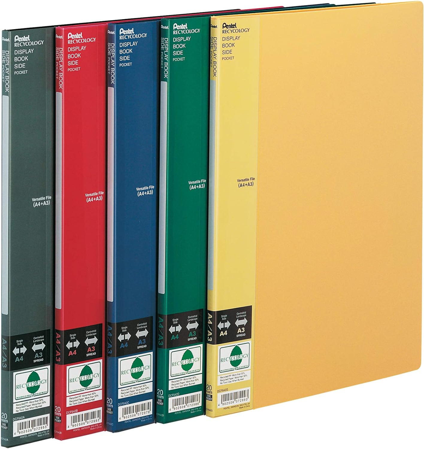 Pentel DCF642G portalistini Display Book Side20 buste Giallo