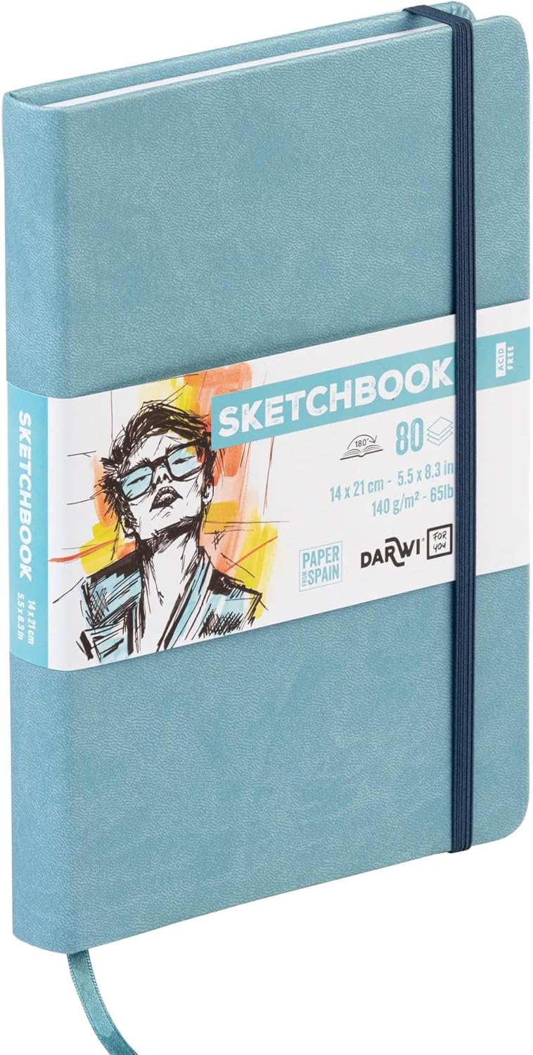 SKETCHBOOK 80FF 14x21CM 140GR - Azzurro Pastello