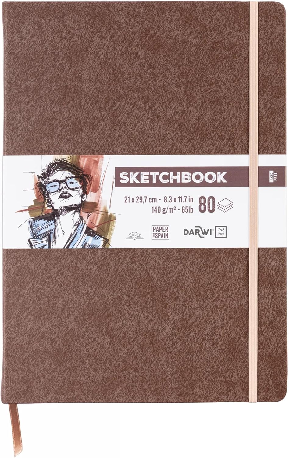 SKETCHBOOK 80FF A4 140GR - Marrone