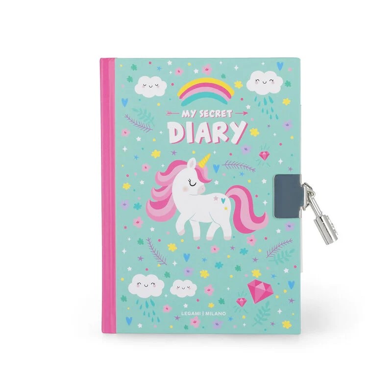 Il mio diario segreto con lucchetto a tema unicorno