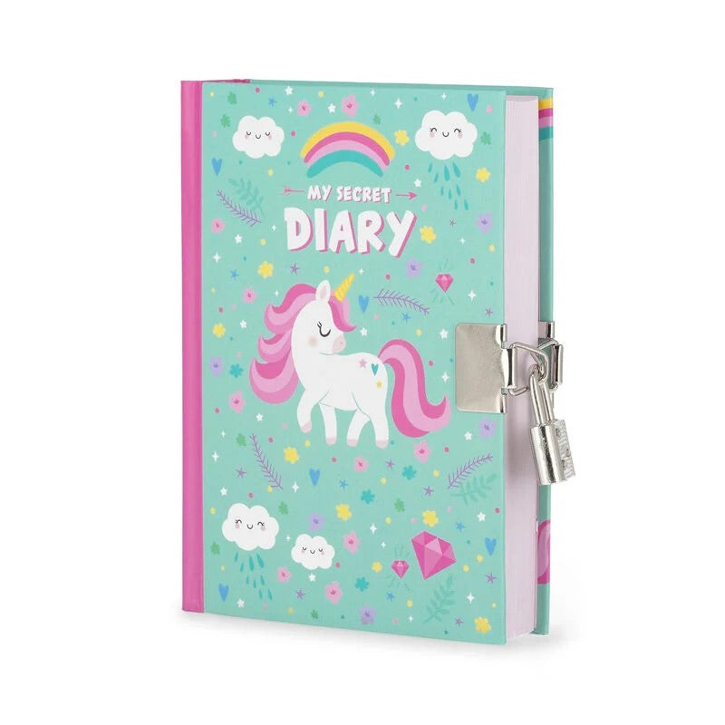 Il mio diario segreto con lucchetto a tema unicorno