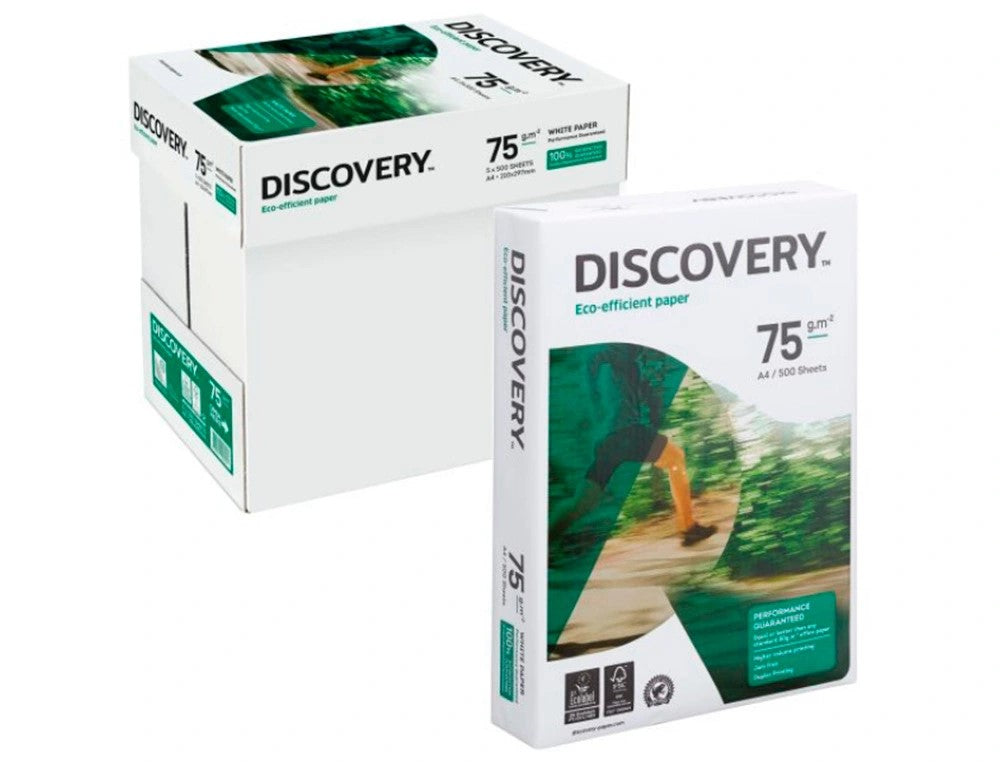 DISCOVERY cartone da 5 risme di carta da 500 ff f.to A4 75gr