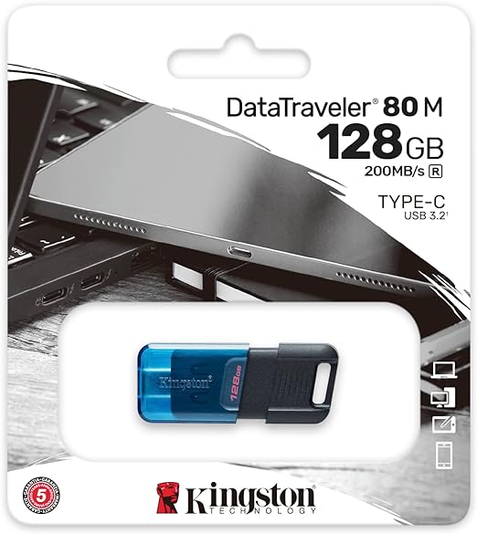 Kingston DataTraveler USB-C 3.2 Gen 1 - 128 GB DT80M
