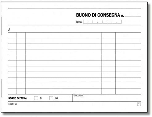 CF. 5 PZ. Data Ufficio Du161570000 Buoni Di Consegna 2 COPIE
