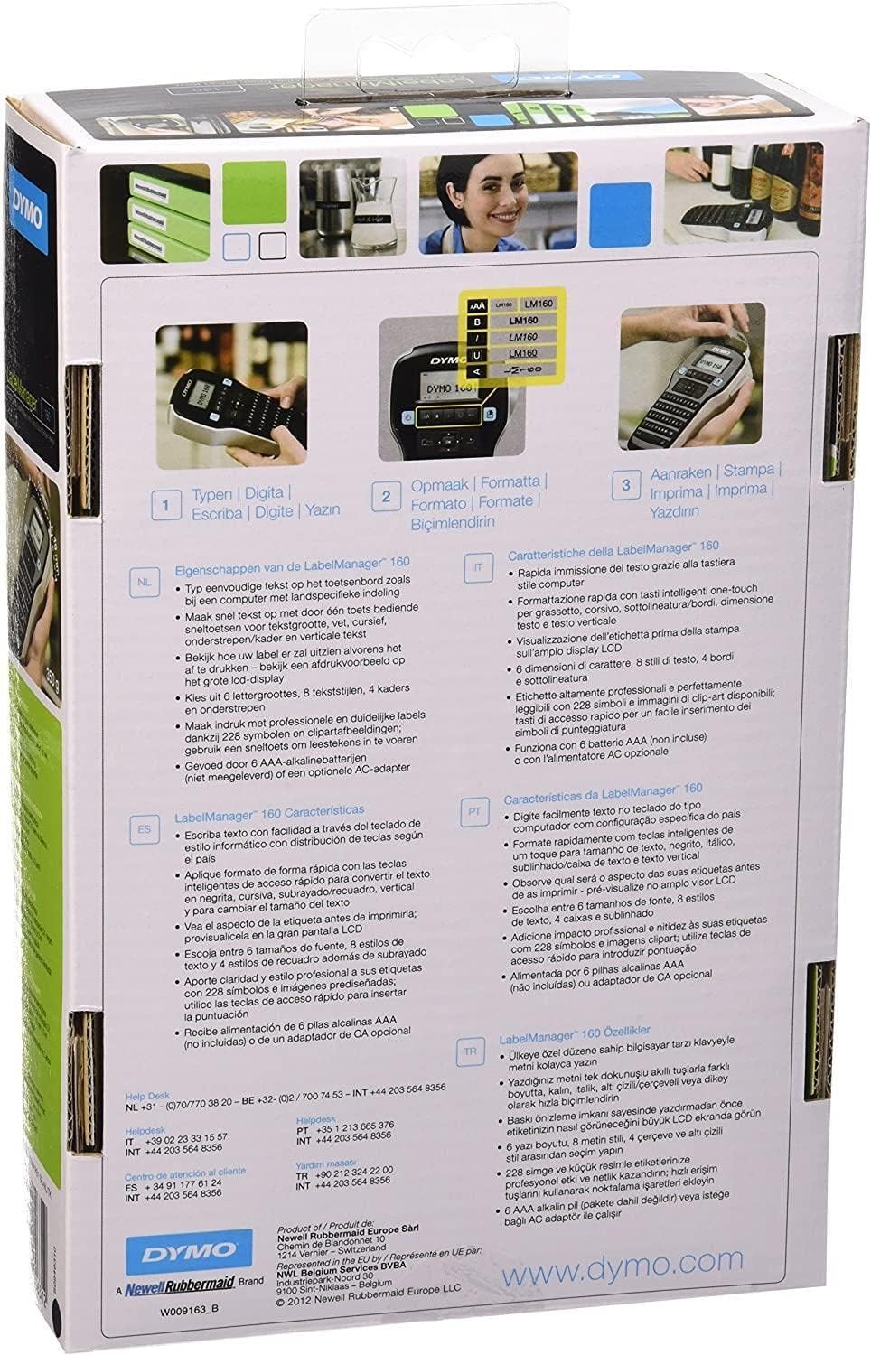 Dymo S0946310 LabelManager 160 Etichettatrice Elettronica