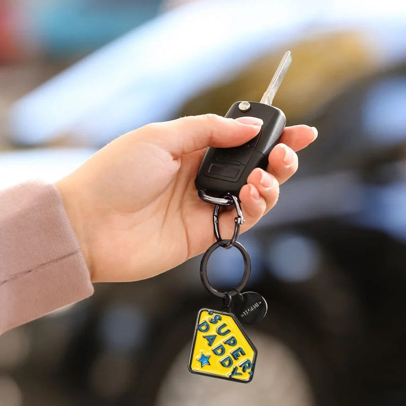 Portachiavi in Metallo Smaltato What a Key Ring! Super Daddy