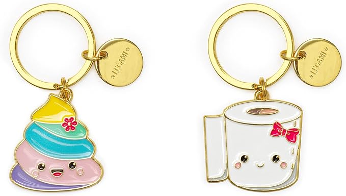 Portachiavi in Metallo Smaltato What a Key Ring! Poo