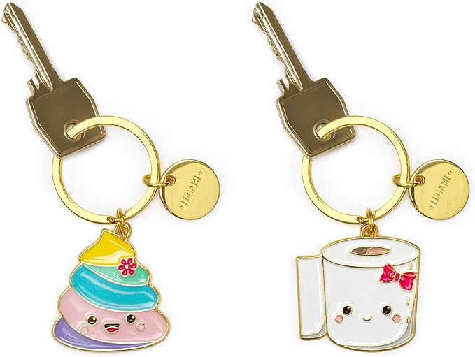 Portachiavi in Metallo Smaltato What a Key Ring! Poo