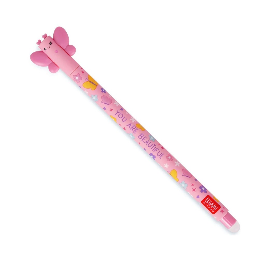 LEGAMI Penna Gel Cancellabile  FARFALLA INK ROSA