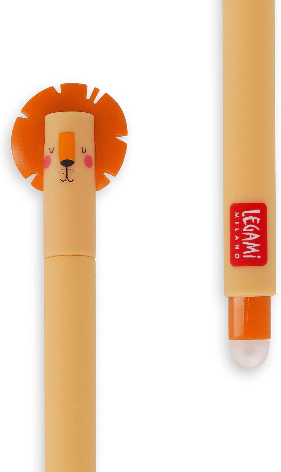 Penna Gel Cancellabile Erasable Pen Lion Colore Arancio